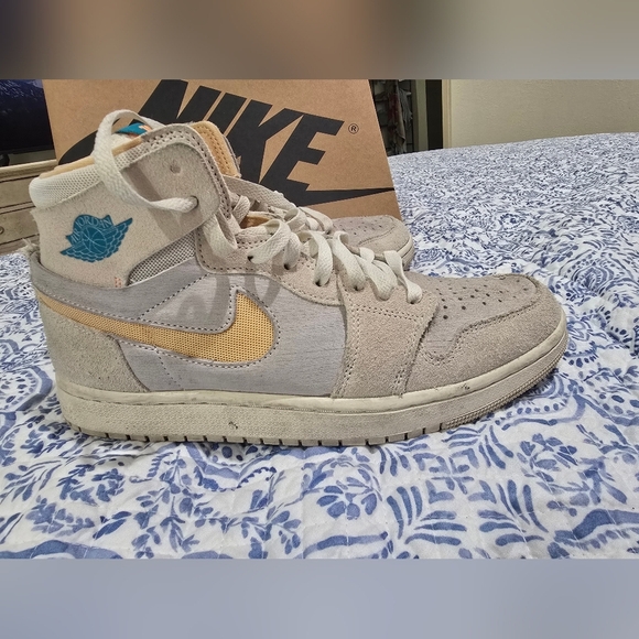 Nike Air Jordan 1 ZM Air CMFT 2 ZOOM  Orewood Brown Citrus DV1307-180 Men's 9.5 - Picture 7 of 10